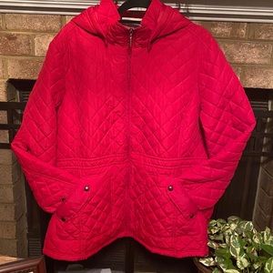 Plus Size Red Quilted Jacket